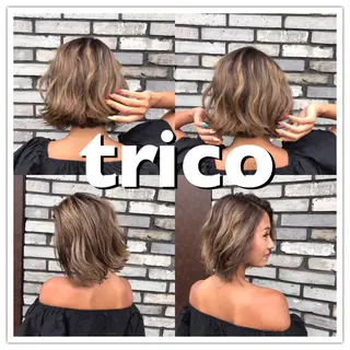 ミディアム カラー 似合わせ/ブリーチ カラー.岡田友仁のヘアスタイル