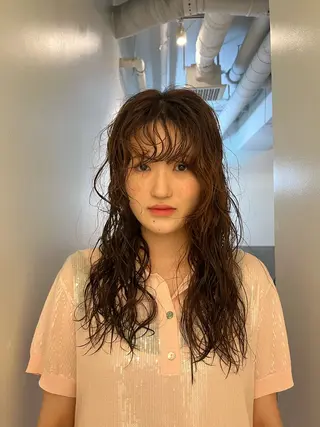 セミロング 鈴木 三保のヘアスタイル