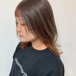 ミディアム 艶髪color💎髪 質改善ストレート大吉のヘアスタイル