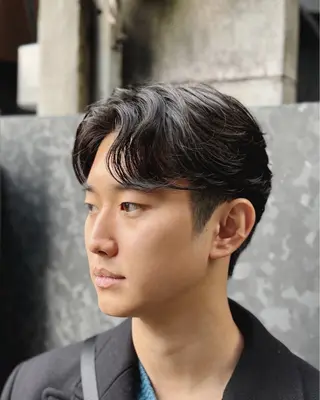 パーマ メンズ 梅田/メンズパーマ /短髪/田中崇奨のヘアスタイル