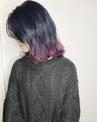 ミディアム カラー 竹内啓太 ボブのヘアスタイル