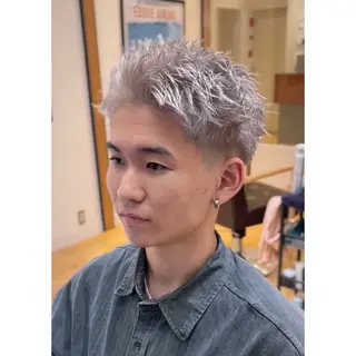 ショート メンズ LUAU LOUGH 【ルアウラフ】所属・カワニシ カイチのヘアスタイル