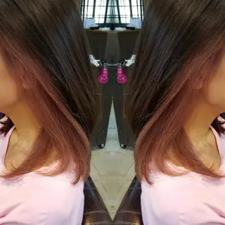 セミロング カラー 正分 真美のヘアスタイル