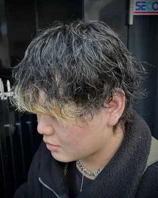 カラー パーマ メンズ 会社で浮かない ビジネスヘア/心斎橋のヘアスタイル