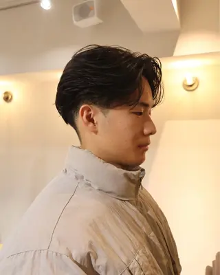 パーマ メンズ 心櫻/メンズパーマ/ ニュアンス/フェザーのヘアスタイル