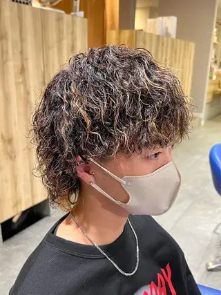 ミディアム カラー パーマ メンズ men’s salon NOA solte. 【メンズサロン ノアソルテ】所属・メンズパーマ職人 加藤 弘貴のヘアスタイル