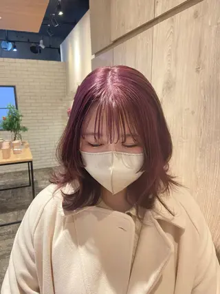 ミディアム カラー サオリ仙台🩰儚カラ ー/透明感カラーのヘアスタイル