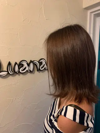 ミディアム カラー 前井 正人のヘアスタイル