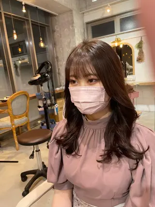 ロング 横山将大/wカラー/ 韓国風パーマ/恵比寿のヘアスタイル