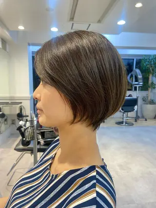 ショート カラー 山下夕月 ショート🫧ボブのヘアスタイル