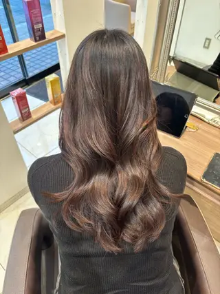 ロング 🎀暖色カラー/ ピンク🎀mikuのヘアスタイル