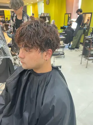 ショート パーマ ヘアアレンジ メンズ ハイトーン/パーマ 特化平田のヘアスタイル