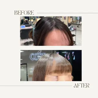 ミディアム パーマ クロスパーマ/うる艶 カラー/Kurumiのヘアスタイル