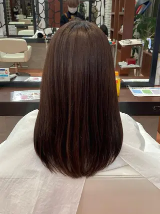 ロング カラー ヘアアレンジ Agu hair mieux宮崎大塚店所属・デザインカラー✨ 日高桃佳のヘアスタイル