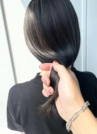 ミディアム 髪質改善 赤み消しカラー山本のヘアスタイル