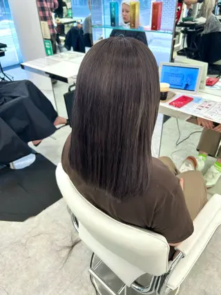 セミロング カラー はるか/ブリーチカラ ー/ヘアアレンジ🤍のヘアスタイル