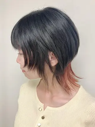 ミディアム fumikaブリーチ /ウルフのヘアスタイル