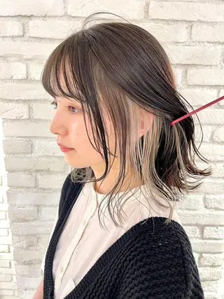 セミロング カラー ヘアアレンジ レイヤー＆カラー 人気美容師倉崎涼のヘアスタイル