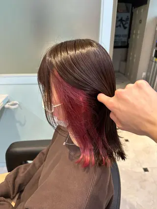 セミロング カラー 🪄池袋ハイトーン 🪄ブリーチカラーのヘアスタイル