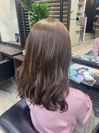 セミロング カラー 韓国ヘア☁️ mitsukiのヘアスタイル