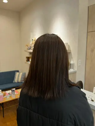 ミディアム カラー 透明感カラー/ 似合わせカットｍｏｅのヘアスタイル