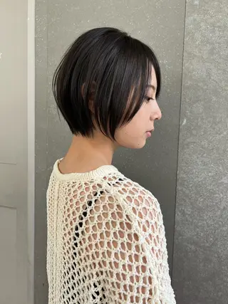 ショート カラー 艶透明感カラー/ 髪質改善/三ツ木一生のヘアスタイル