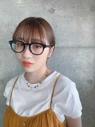 ショート カラー ボブパーマコテ巻き風 パーマNo1深江秀平のヘアスタイル