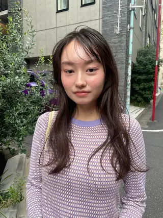 セミロング カラー パーマ/レイヤー 岩山丈一郎のヘアスタイル