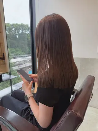 セミロング GO TODAY SHAiRE SALON 原宿Stella店所属・𓍯柔らかhair 𓍯 yukinoのヘアスタイル