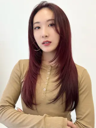 セミロング カラー HARU//原宿🤍 リピート率NO.1のヘアスタイル