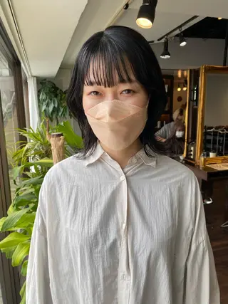 ミディアム カラー ヘアアレンジ 韓国ヘア×髪質 改善🇰🇷シオリのヘアスタイル