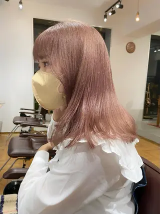 ミディアム カラー パーマ ヘアアレンジ ネイル マツエク・マツパ Miku /ブリーチ/ボブのヘアスタイル