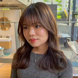 ミディアム タンバルモリパーマ 礒井メンキのヘアスタイル