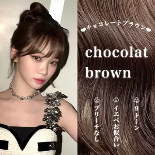 ロング カラー 韓国風艶髪🎀 暖色カラー🤍のヘアスタイル