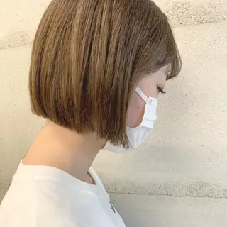 ショート カラー 透明感/オリーブ/ グレージュ/YUKAのヘアスタイル