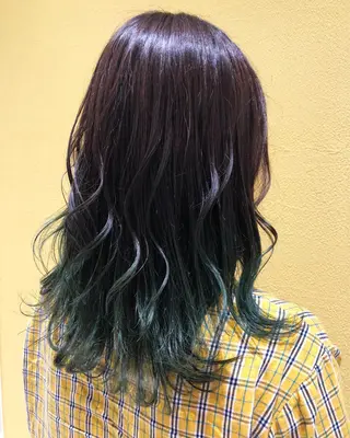 ロング カラー sano sayakaのヘアスタイル