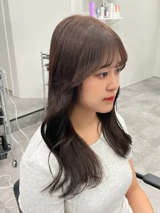 ロング 鎌取/透明感カラー /ボブ/顔まわりのヘアスタイル