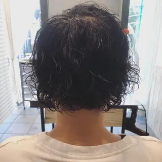 ショート カラー パーマ メンズ メンズサロン💈 吉岡陽【中野】のヘアスタイル