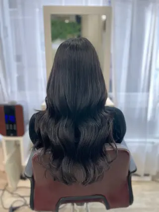 ロング カラー ヘアアレンジ 韓国ヘア🤍髪質改善 🇰🇷AKANEのヘアスタイル