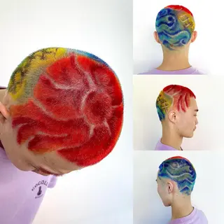 ショート カラー ヘアアレンジ メンズ キッズ ✨最強美容師✨ 💙にっしー西村💙のヘアスタイル