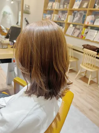 ミディアム カラー Little LuLu梅田店所属・Fukumoto /縮毛矯正、艶髪特化のヘアスタイル