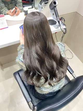 セミロング カラー 髪質改善水素TR× レイヤーカット/熊澤のヘアスタイル