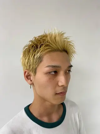 ショート メンズ 波巻きスパイラル🌀 新潟/万代/山下優のヘアスタイル