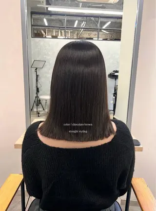 セミロング natsu/梅田 /透明感/艶髪のヘアスタイル