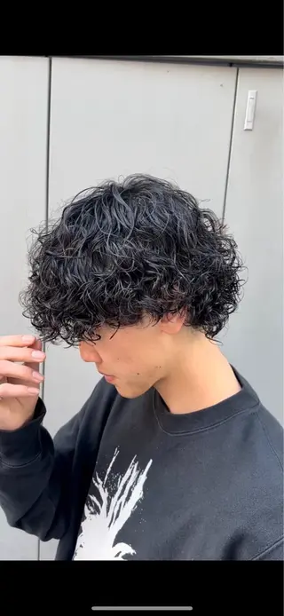 ショート パーマ メンズ 🖤Ayumi🖤 メンズ特化❤️‍🔥のヘアスタイル