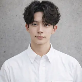 メンズ シャドウ/フェザー ニュアンスヘアメンズのヘアスタイル