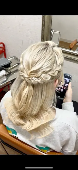 ミディアム カラー ヘアアレンジ カラーモデル募集 ☘️もえな☘️のヘアスタイル