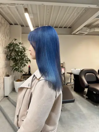 セミロング カラー ハイトーン×似合わせ 🌱中川慎之介のヘアスタイル