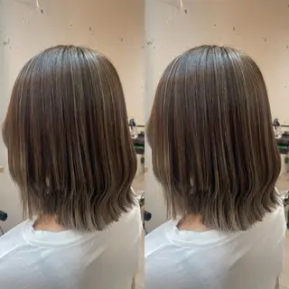 ミディアム カラー ブリーチ無しダブル カラー🦕まどかのヘアスタイル