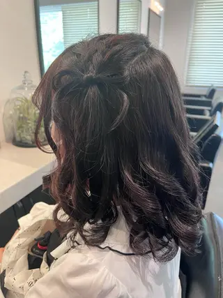 ミディアム ヘアアレンジ 顔まわり/暖色 可愛い特化🎀ゆうなのヘアスタイル